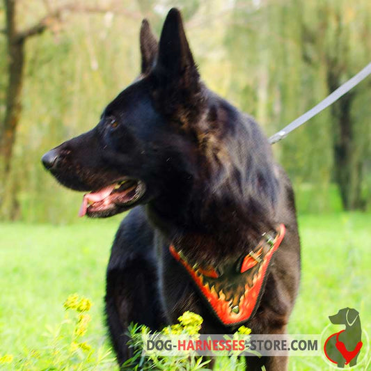 Deluxe Hand Painted German Shepherd Harness