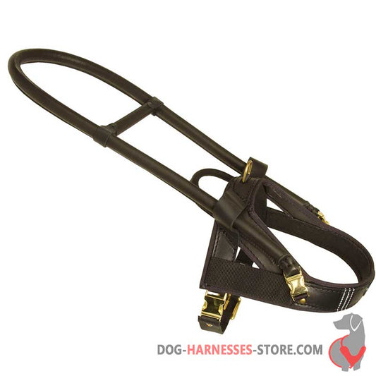 Guide Dog Harness - Assistance Leather Dog Harness - Heavy Duty