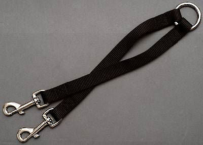 Nylon 2-Way Couplers Leash for 2 walking dogs